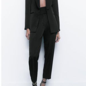 Buttoned Satin Effect Sash Pant